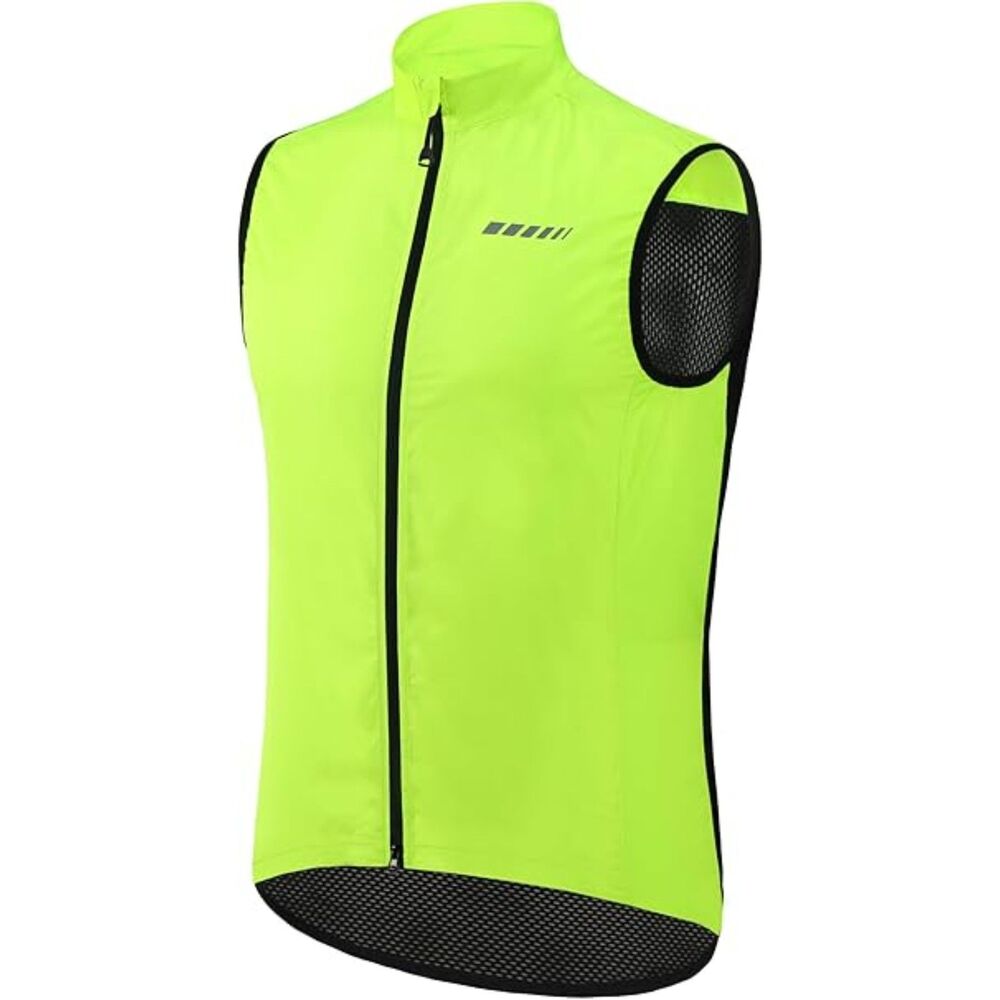 Men's Windproof Cycling Vest – Lightweight Full-Zip Sleeveless w/ Pockets